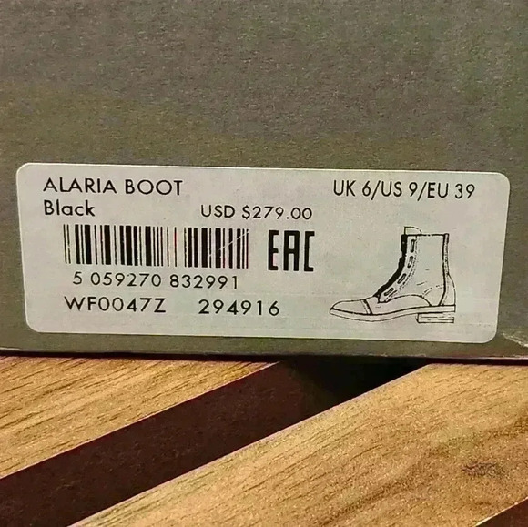 AllSaints Alaria Leather Combat Boots - Picture 10 of 11